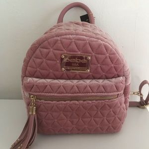 BeBe Velvet Pink Backpack purse FLASH SALE!